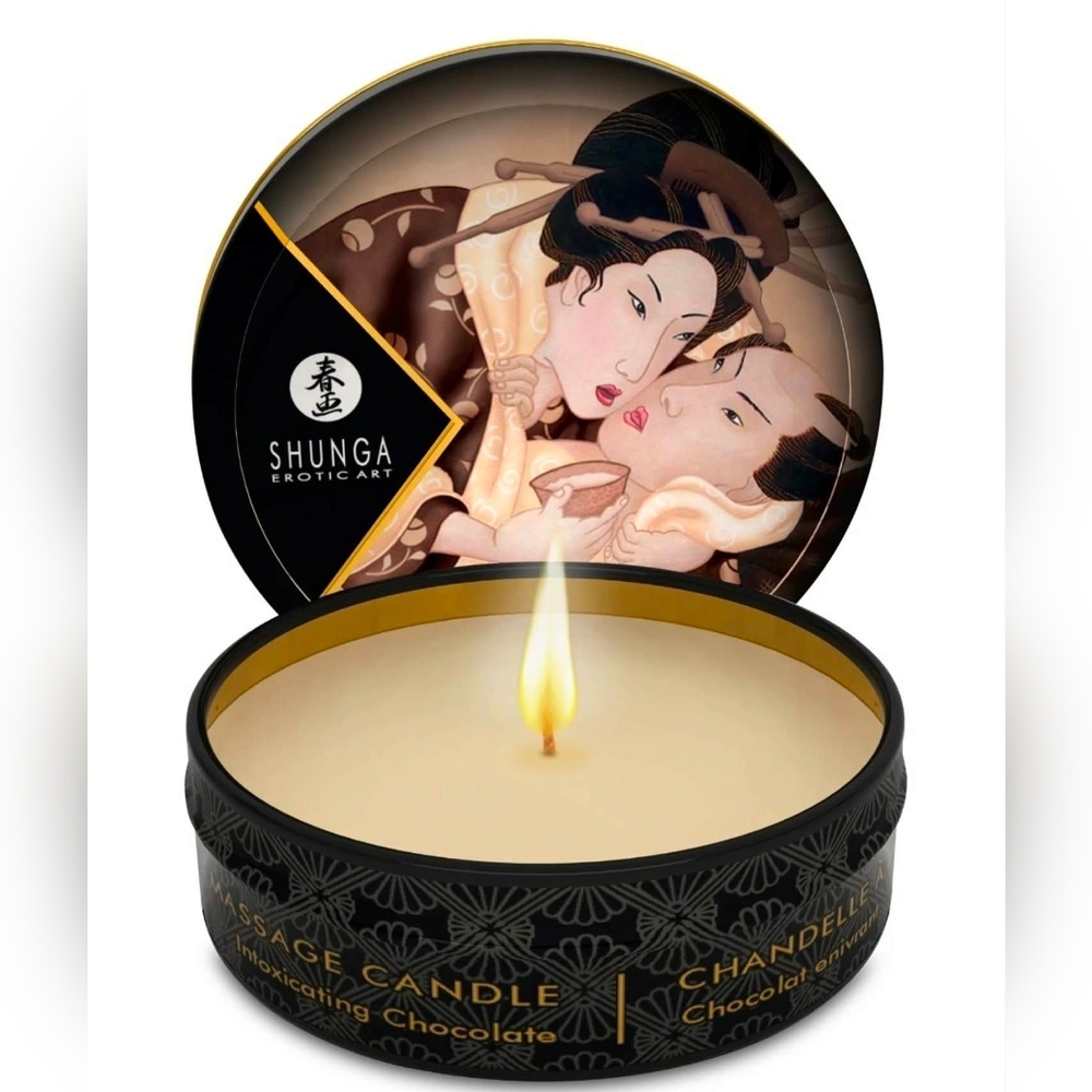 Shunga Chocolate Massage‎ Candle Body Oil 1oz Travel Size